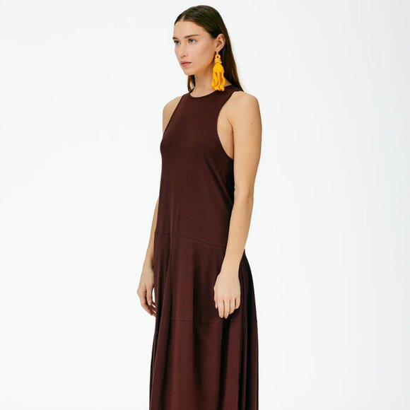 Tibi T-Shirt Sleeveless Dress Brown - Picture 3 of 5